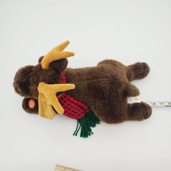 Singing Christmas Moose Plush Stuffed Animal Toy Holiday Fun World Musical‎ 16" - Picture 6 of 7